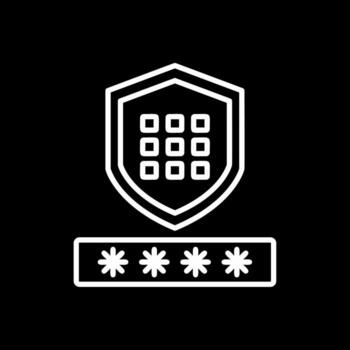 Code Security Line Inverted Icon Design vector