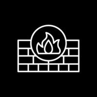 Firewall Line Inverted Icon Design vector