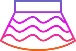 Skirt Line Gradient Icon Design vector