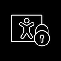 Parental Control Line Inverted Icon Design vector