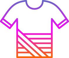 camisa línea degradado icono diseño vector