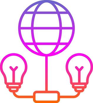 Network Line Gradient Icon Design vector