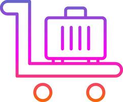 Trolley Line Gradient Icon Design vector