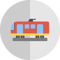 High Speed Train Flat Scale Icon Design vector