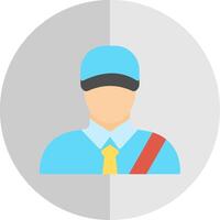 Postman Flat Scale Icon Design vector