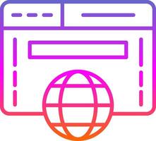 Website Line Gradient Icon Design vector