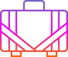 Suitcase Line Gradient Icon Design vector