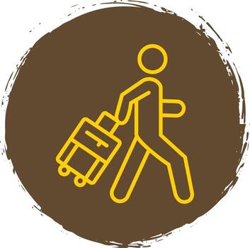 Man Line Gradient Icon Design vector