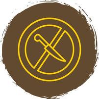 No Knife Line Gradient Icon Design vector