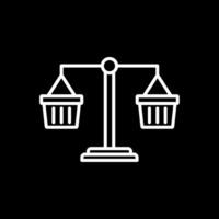 Commercial Law Line Inverted Icon Design vector