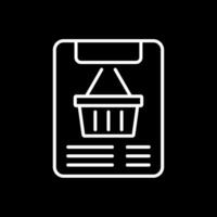 Purchase Order Line Inverted Icon Design vector