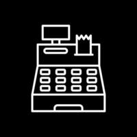 Cash Register Line Inverted Icon Design vector