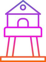Tower Line Gradient Icon Design vector