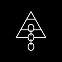 Link pyramide Line Inverted Icon Design vector