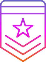 Badge Line Gradient Icon Design vector