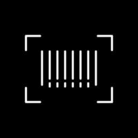 Bar Code Line Inverted Icon Design vector