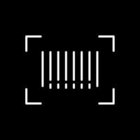 Bar Code Line Inverted Icon Design vector