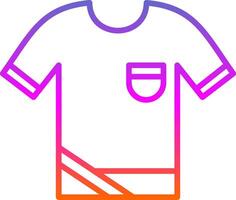 camisa línea degradado icono diseño vector