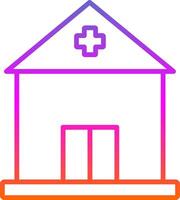 Building Line Gradient Icon Design vector