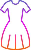 Dress Line Gradient Icon Design vector