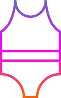 Swimsuit Line Gradient Icon Design vector