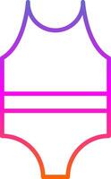 Swimsuit Line Gradient Icon Design vector