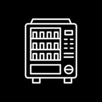 Vending Machine Line Inverted Icon Design vector