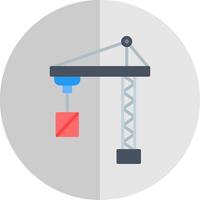 Port Crane Flat Scale Icon Design vector