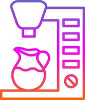 Coffee Maker Line Gradient Icon Design vector