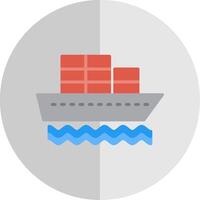 Container Ship Flat Scale Icon Design vector