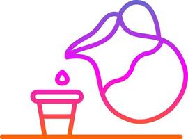 Water Jug Line Gradient Icon Design vector