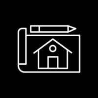 Blueprint Line Inverted Icon Design vector