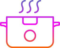 Boiling Line Gradient Icon Design vector