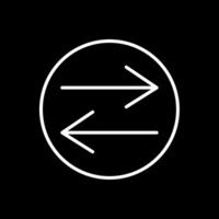 Swap Line Inverted Icon Design vector