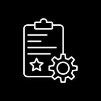 Quality Control Line Inverted Icon Design vector