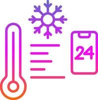 temperatura controlar línea degradado icono diseño vector