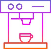 café máquina línea degradado icono diseño vector