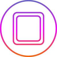 Stop Button Line Gradient Icon Design vector