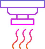 Smoke Detector Line Gradient Icon Design vector