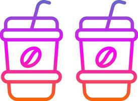 Coffee Cups Line Gradient Icon Design vector