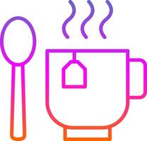 café taza línea degradado icono diseño vector
