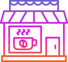 Cafe Line Gradient Icon Design vector