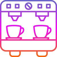 café máquina línea degradado icono diseño vector