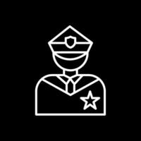 policía línea invertido icono diseño vector