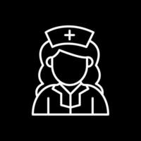 enfermería línea invertido icono diseño vector