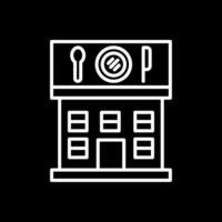 restaurante línea invertido icono diseño vector
