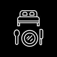 Bed And Breakfast Line Inverted Icon Design vector