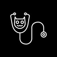 Veterinary Line Inverted Icon Design vector