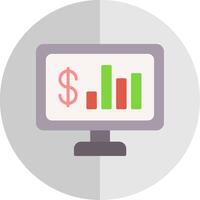 Stock Market Flat Scale Icon Design vector