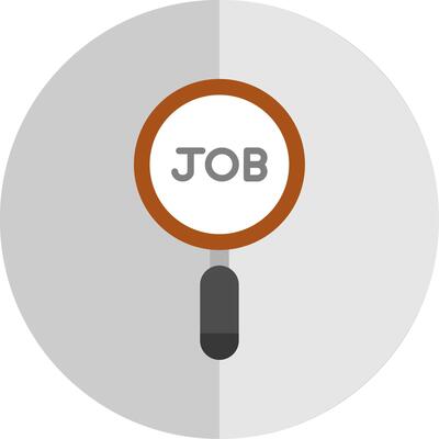Job Search Flat Scale Icon Design